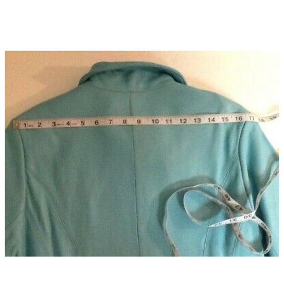 Retro Wilson’s turquoise suede jacket (L) and matching capris (sizes 0 or 10). - Picture 6 of 12